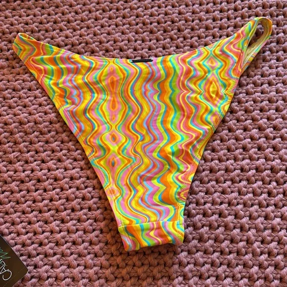 Kendall $ Kylie Swim bikini bottom- Vibrant Multicolor Bikini Bottom. Free Top - Picture 2 of 9